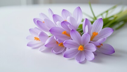 Obraz premium Bright indoor crocus nature photography close-up