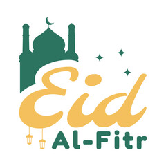 Eid mubarak design element template