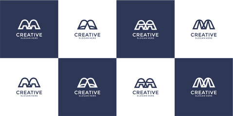 Pixelated Logo Design In White And Blue