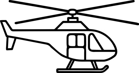 Helicopter Lineart vector illustration