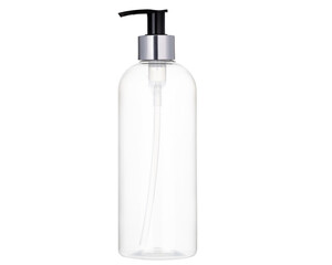 Transparent Pump Bottle with Silver Dispenser