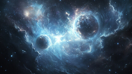 A breathtaking spectacle of synchronized and awe-inspiring dance performed by celestial entities, unfolding in the infinite expanse