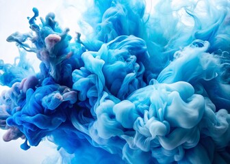 Abstract Sky Blue Watercolor Background, Fashion Photography Texture
