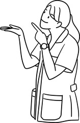 doctor acting pointing illustration