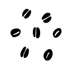 シンプルなコーヒー豆のイラスト素材