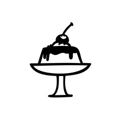 シンプルなプリンのイラスト素材