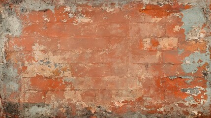 Obraz premium Weathered Brick Wall Texture Showing Age and Decay