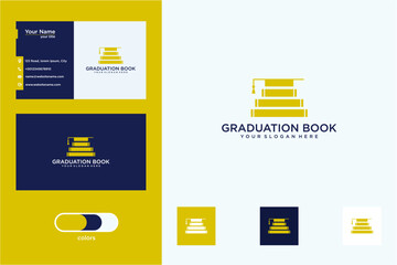 Set Of Graduation Book Logo And Business Card Designs