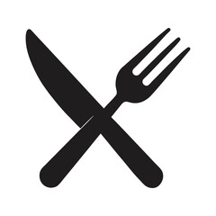 icon fork and knife sign vector illustration