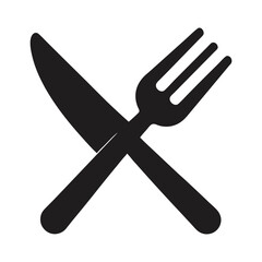 icon fork and knife sign vector illustration