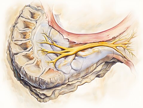 Detailed anatomical of internal organ structure