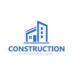 Fototapeta premium Custom home construction logo design