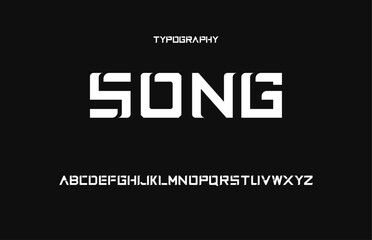 creative font logo design, modern font, bold font, cut out  font design, for movie, racing, fashion, song, sport, cricket, headlines, vector illustration 