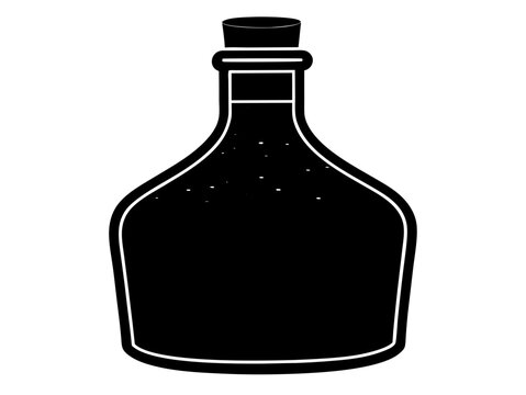 recommend clip art: Acid Bottle black  silhouette vector,Acid Bottle  clipart