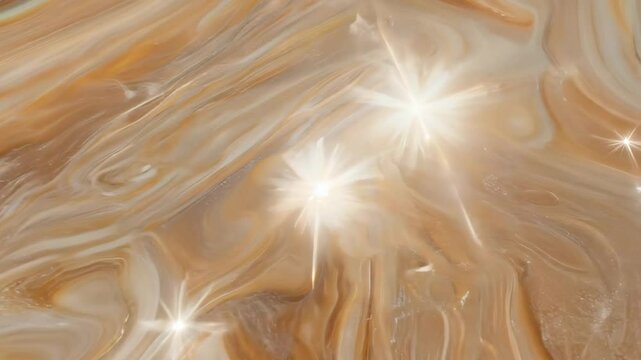 Cream and Terracotta Marble Pattern with Onyx Stone Texture and Luminous Effects
