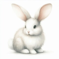 Adorable White Bunny