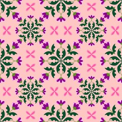 Hand drawn floral pattern. Seamless vector background. Elegant colorful template for fashion print, fabric or wallpaper.
