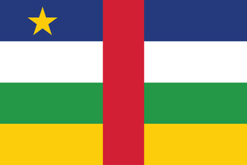 Obraz premium Flag of Central African Republic vector image
