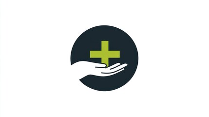 Fototapeta premium Healthcare Icon, Helping Hand, Medical Symbol
