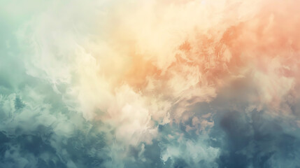Dreamy Misty Sky in Warm Light