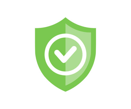 Shield icon with checkmark. Security, protection, verification, and trustworthiness vector design and illustration.

