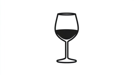 Wine glass graphic, simple design