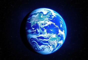 Obraz premium Earth, vibrant blue marble in the vast cosmos, Earth, black hole