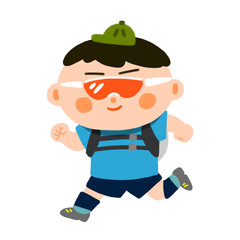 Fototapeta premium トレランをする男性