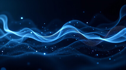 Captivating Blue Wave Abstract Background