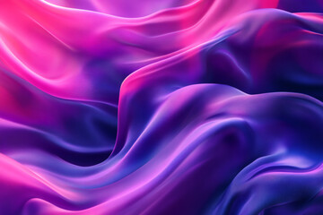 Obraz premium Abstract Magenta and Purple Silk Fabric with Flowing Waves and Smooth Velvet Texture