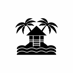 Obraz premium creative details Beach Resort Icon vector illustration