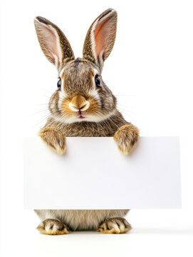 Osterhase mit Schild, Ostermotiv