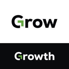 Modern growth logo design, arrow shape logo design in letter G