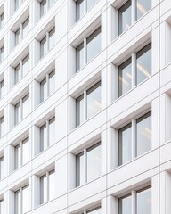 Sleek Architectural Details of High-Rise Building Facade