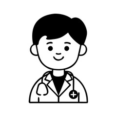 Fototapeta premium Hand-Drawn Doctor Illustration