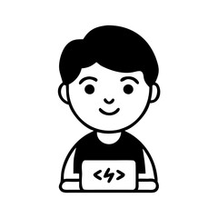 Hand-Drawn Content Writer Illustration