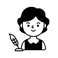 Hand-Drawn Content writer Illustration