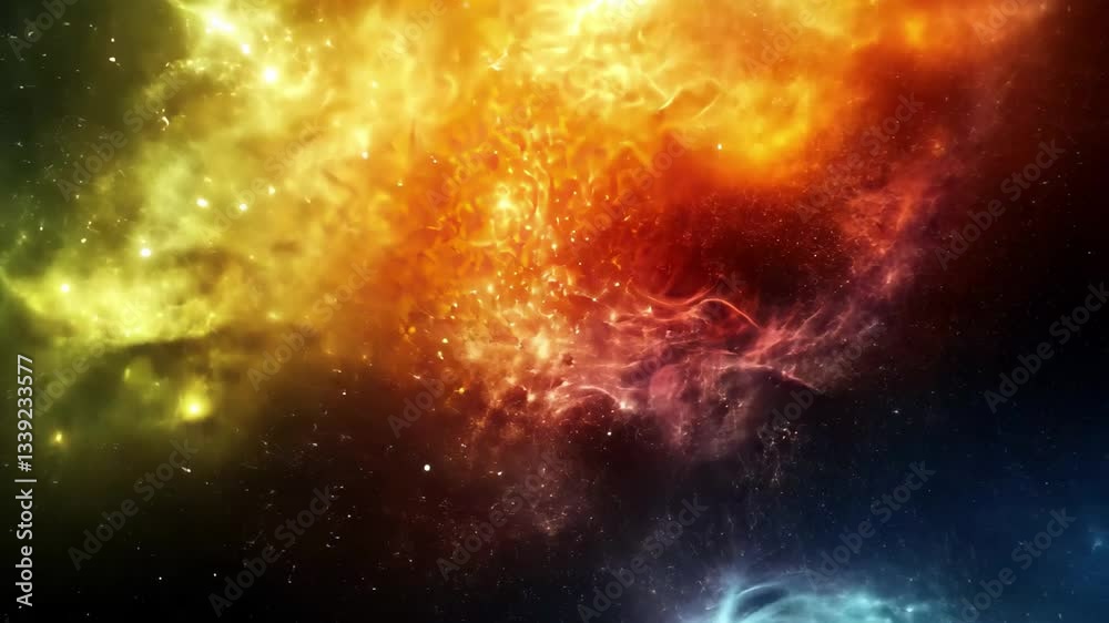 Leinwandbilder Colorful abstract animated background with vibrant gradients and cosmic elements, Abstract animated background Gradient colors