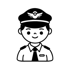 hand-drawn pilot illustration