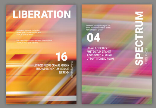 Flyer A4 With Fluid Motion Blur Gradient Colorfull Background