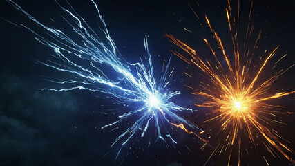 fireworks in the night sky