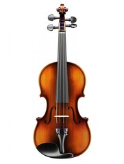Fototapeta premium Classic wooden violin isolated on white background