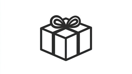 Obraz premium Gift Box Icon on White Background (4)