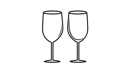 Wine Glasses Illustration