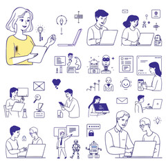 Diverse Team Collaborating on Digital Projects