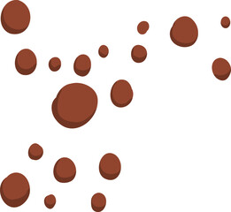 Pizza pepper ingredient isolated on white. Vector cartoon illustration of dough base, tomato, pepper, mushroom pieces, slices of ham and salami, ketchup sauce, olive oil, rosemary, italian fast food