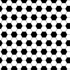 Soccer ball hexagon vector seamless pattern for textile, fabric print, paper print, wallpaper, wrapping paper, stationery and background. Football sports texture design.