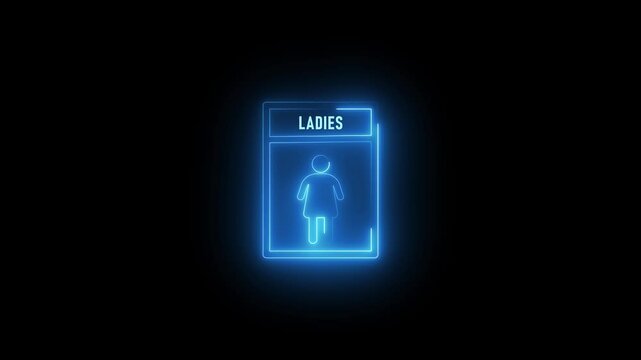 ladies washroom icon animated. ladies changing room