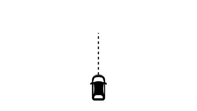 google map location pointer icon animated. car with location icon, travel point concept