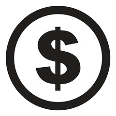Dollar money coin icon. Flat illustration of dollar money coin vector icon for web design. Money icon. Dollar icon
